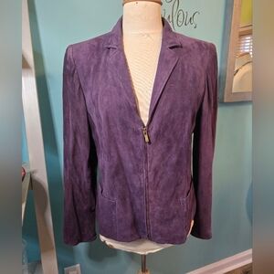 Jones New York Purple Suede Blazer